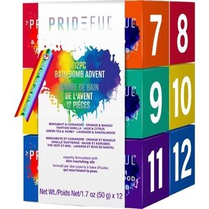 Two New Sets of Prideful Bath Bomb Set, 1.7 oz, 12 Piece Advent Calendar